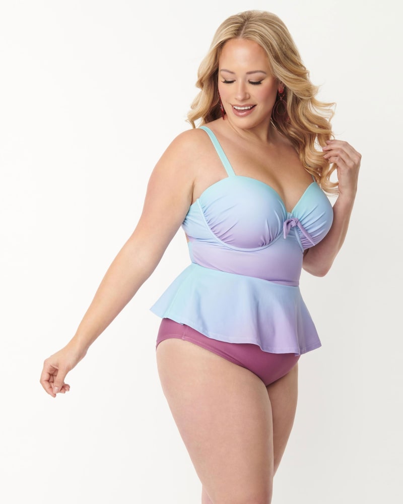 Plus size cheap peplum swimsuit
